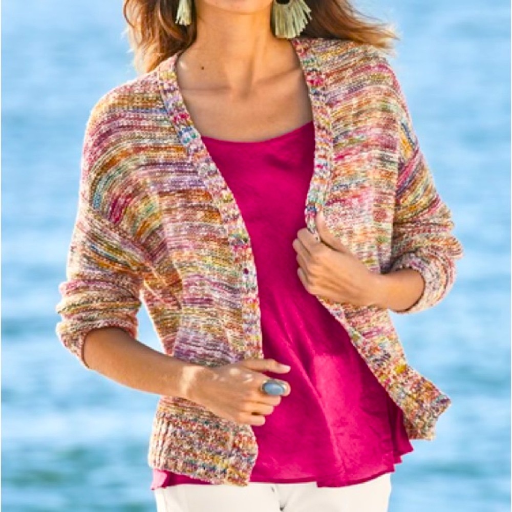 PERUVIAN CONNECTION IDYLLS CARDIGAN NEW WITH TAGS